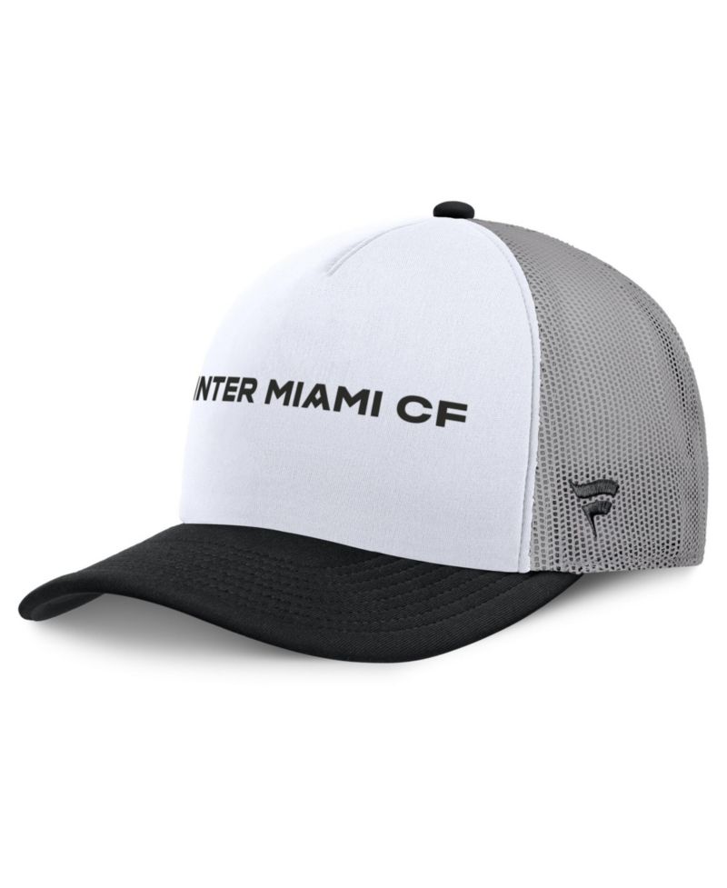 Men's White Inter Miami CF On Deck A-Frame Trucker Adjustable Hat