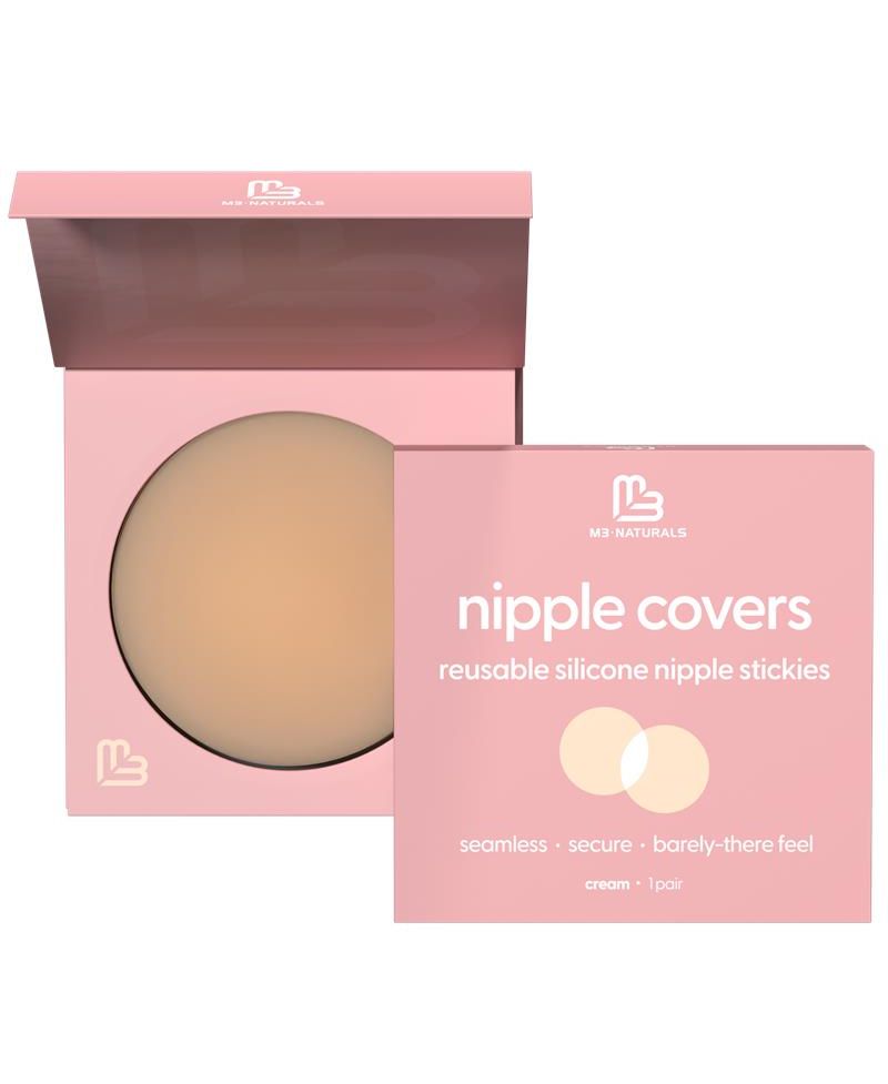 Naturals Women's M3 Silicone Multi-Use Nipple Covers Invisible Boob Pasties | Adhesive Breast Petals | Nipple Stickers for Full Coverage | 1 pack