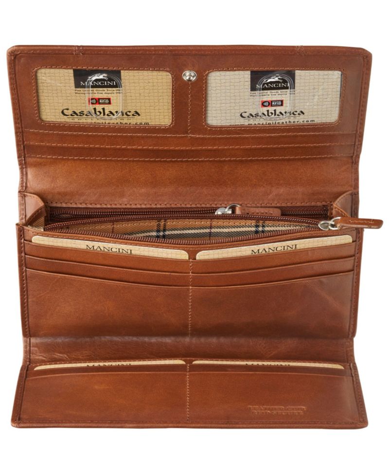 Casablanca Collection RFID Secure Ladies Trifold Wallet