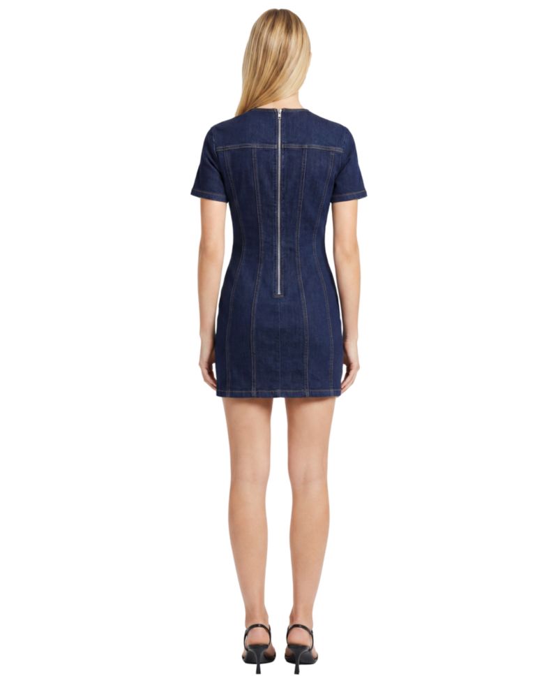 Women's Denim Mini With Buttons Dress