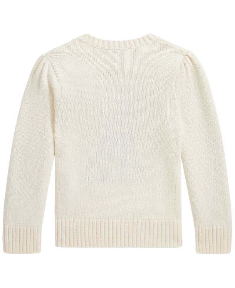 Girls' 2T-6X Dog Cotton Sweater