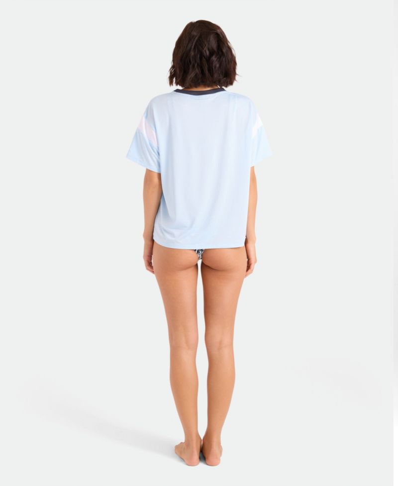 Women's Crewneck Short-Sleeve Swim Cover-Up Jersey