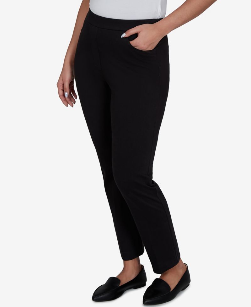 Women's Travel Advisory Black Knit Twill Pants