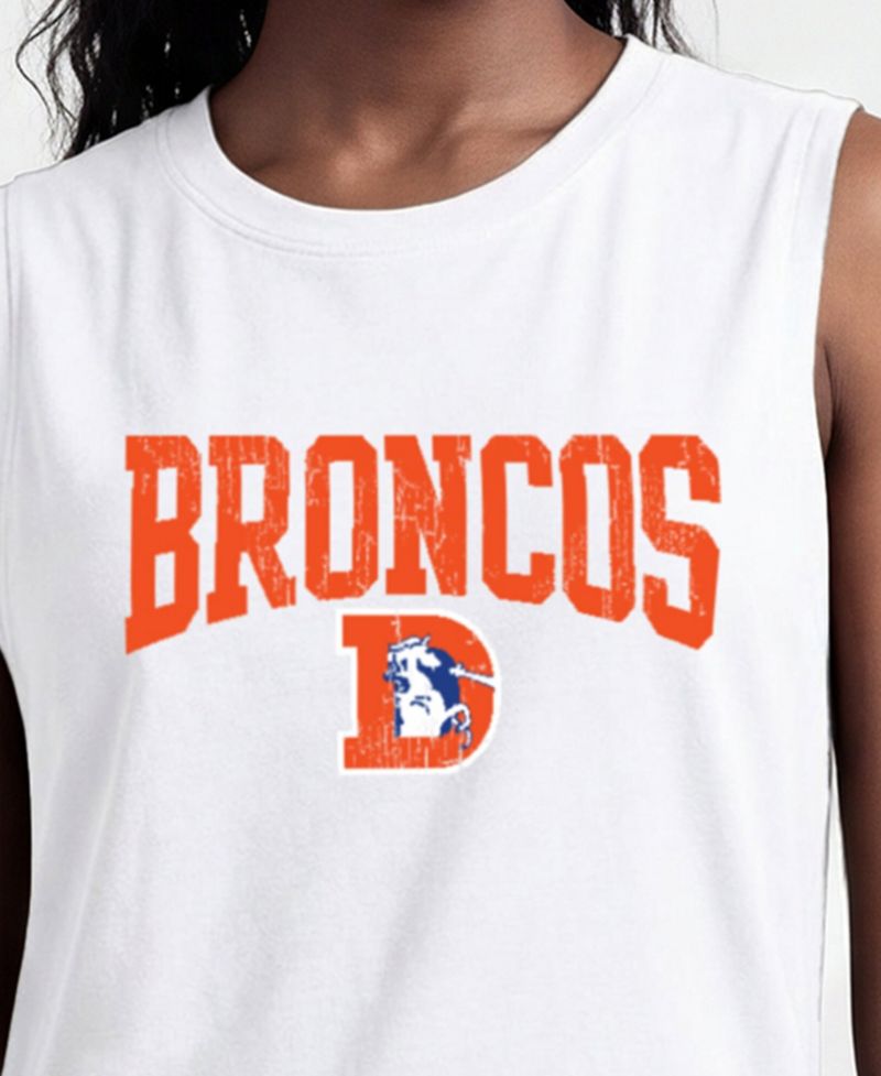 Women's Denver Broncos Crewneck Muscle Tank Top