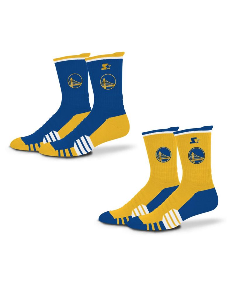 Men's and Women's 2-Pack Royal/Gold Golden State Warriors Breakaway Crew Socks