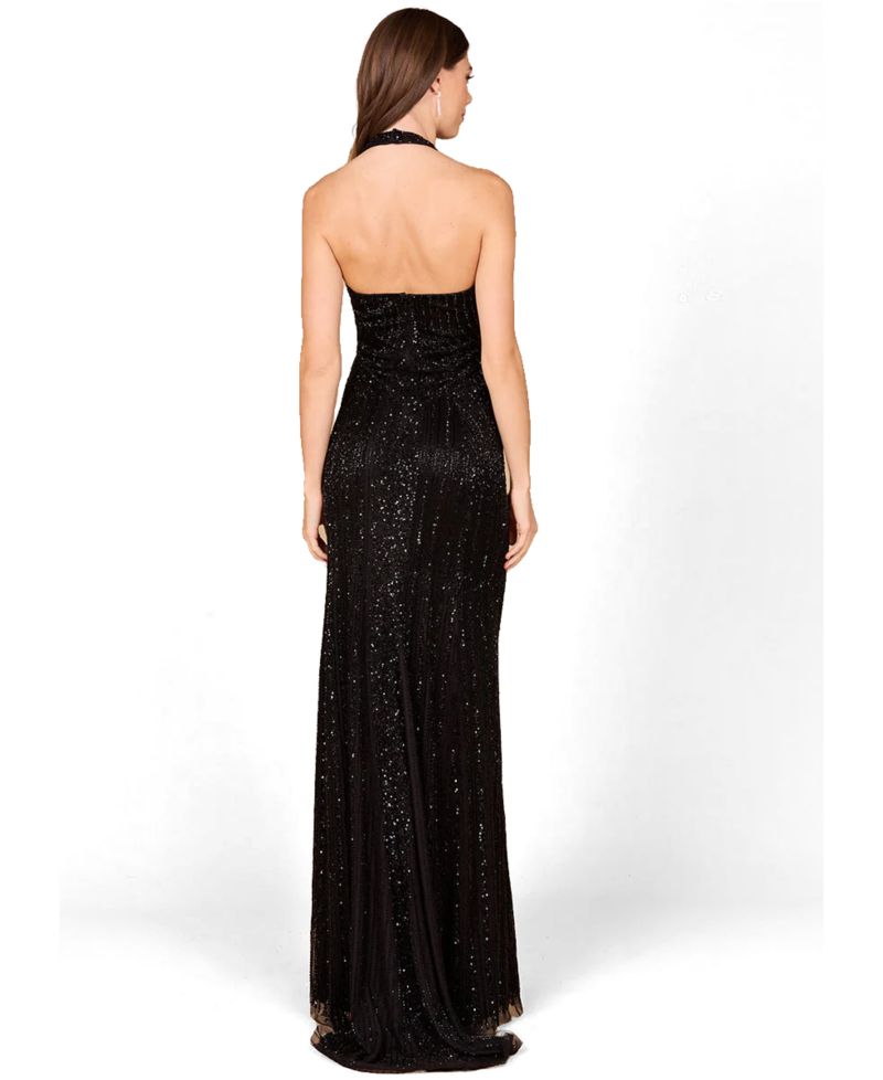 Women's Halter Neck Dress with Keyhole