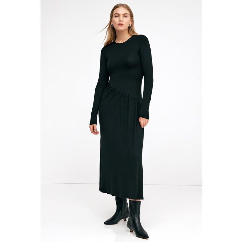 Women's Laura Round-Neck A-Line Relaxed Jersey Midi Dress