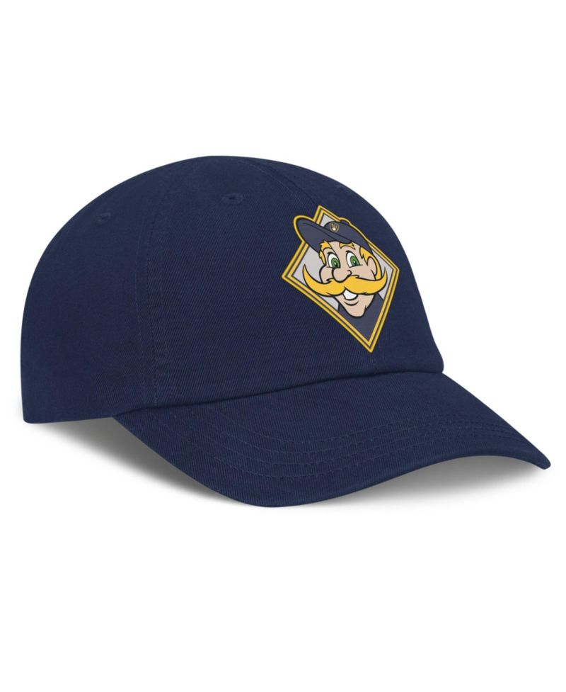 Baby Boys and Girls Navy Milwaukee Brewers Mascot Club Flex Hat