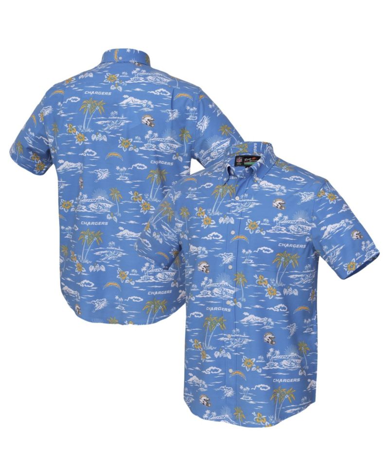 Men's Royal Los Angeles Chargers Kekai Performance Button-Down Top