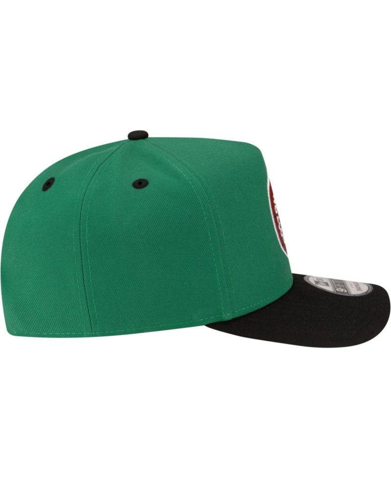 Men's Kelly Green/Black Boston Celtics 80s Throwback A-Frame 9FIFTY Snapback Hat