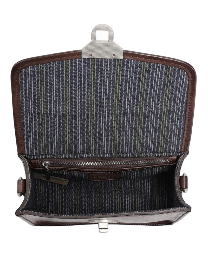 Laurel Mini Leather Convertible Pushlock Crossbody Bag