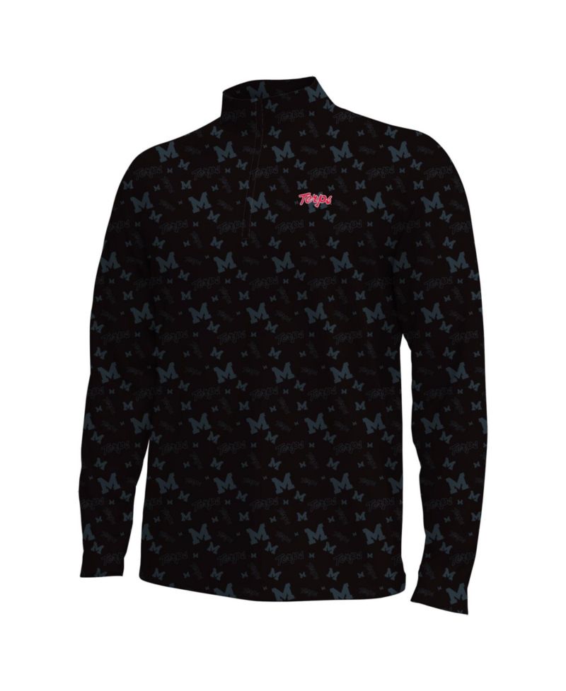 Men's Black Maryland Terrapins Gameday Armourfuse Half-Zip Sweatshirt