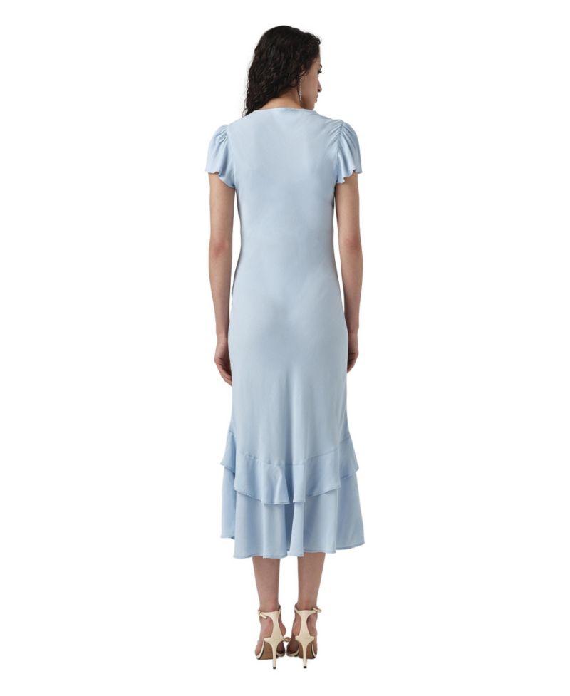 Women's Corinne Empire-Waist V-Neck Ruffled-Hem Midi Dress