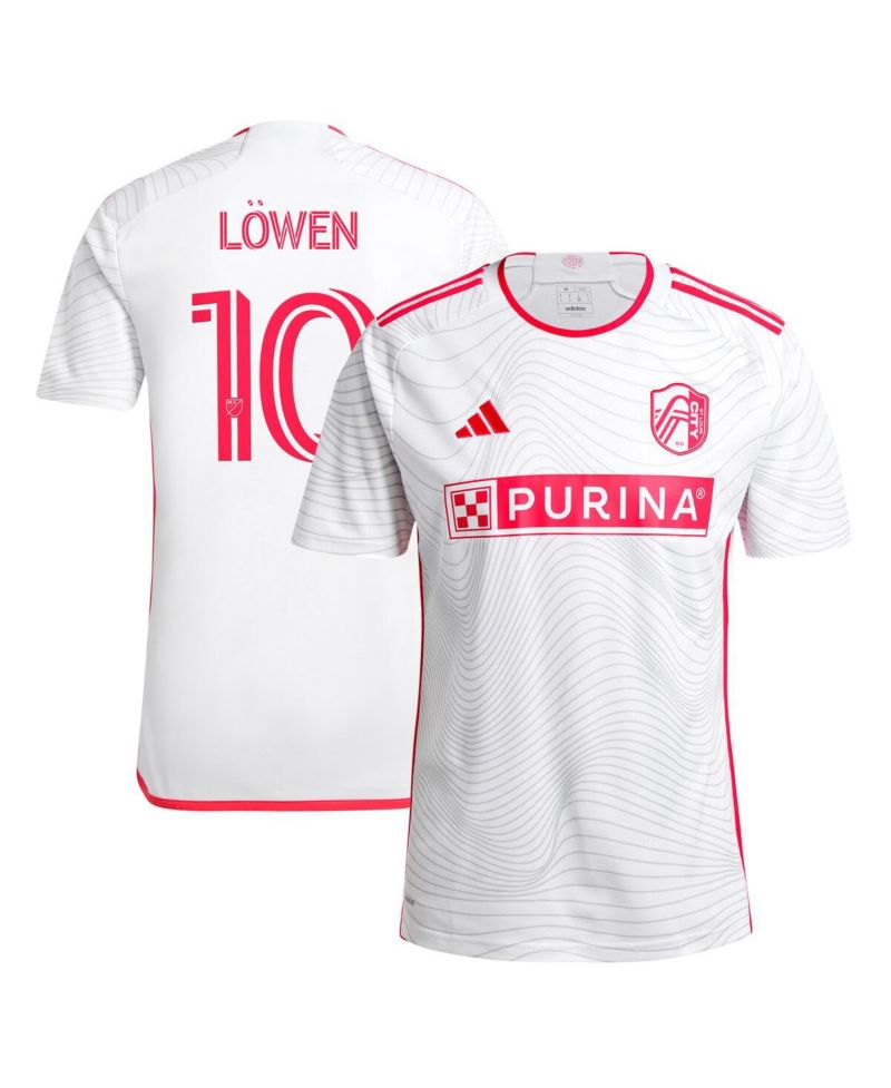 Men's Eduard Lowen White St. Louis City SC 2024 The Confluence Kit Replica Player Jersey