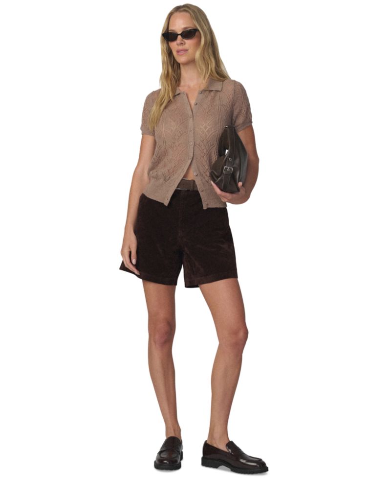 Women's High-Waisted Faux-Suede Harlowe Shorts