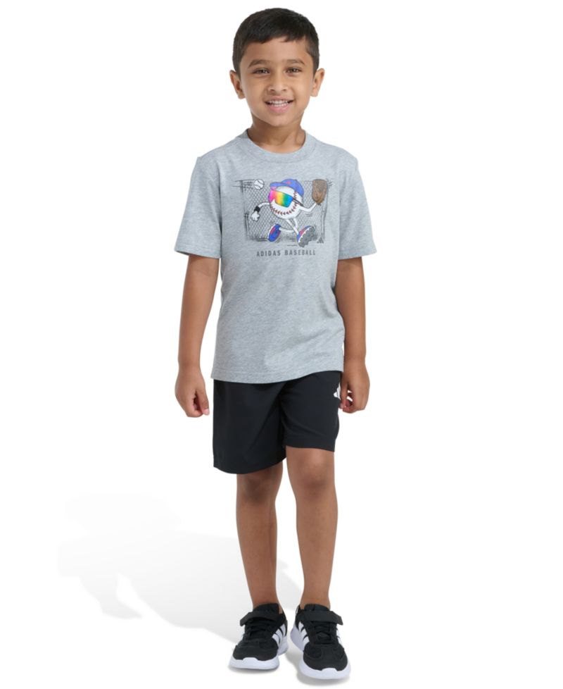Boys' 2T-7 Graphic T-Shirt and Shorts, 2-Piece Set