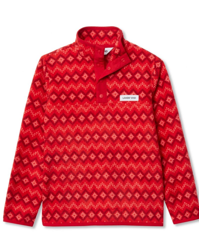Kids Anyweather Fleece Snap Neck Pullover