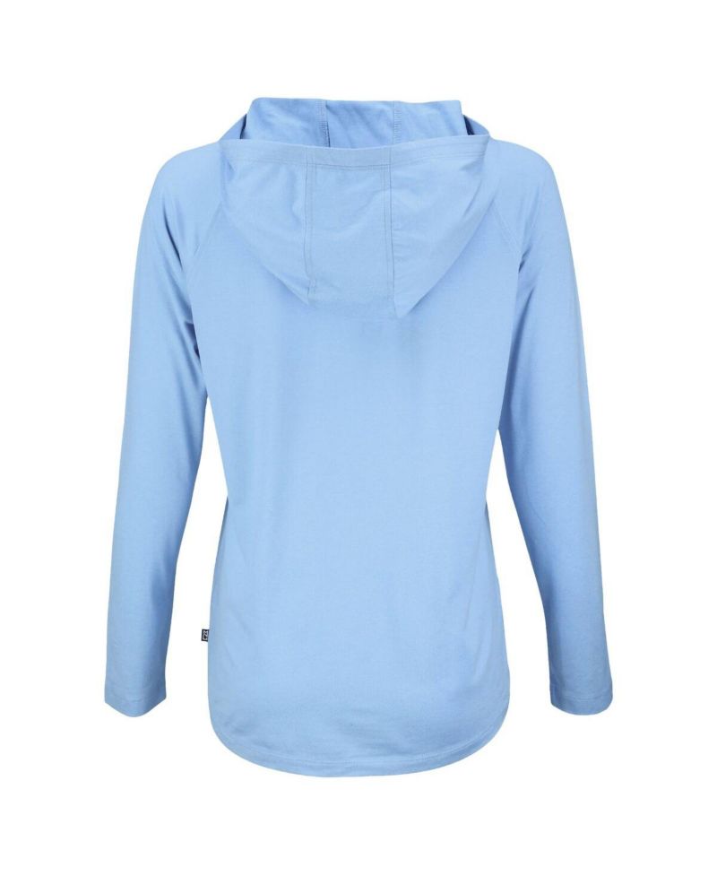 Women's Powder Blue Milwaukee Brewers Coastline Epic Comfort Eco Long Sleeve Hoodie T-Shirt