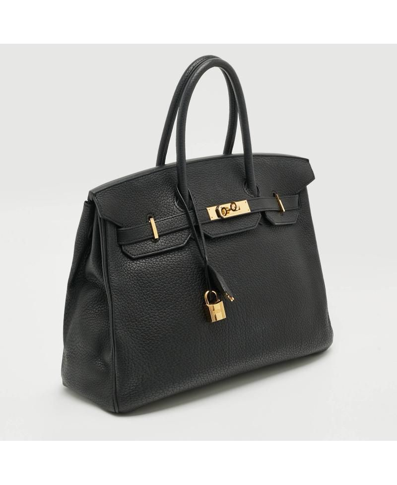Pre-Owned HERMES Women's Birkin 35 Gold Finish Fjord Leather