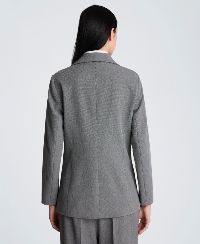 Women's Long Sleeve Notch Collar Blazer with Detachable Shirt
