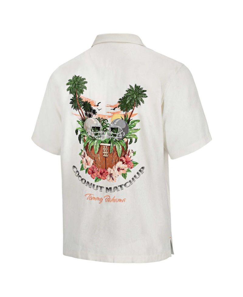 Men's White Dallas Cowboys Coconut Matchup Camp Button-Up Shirt