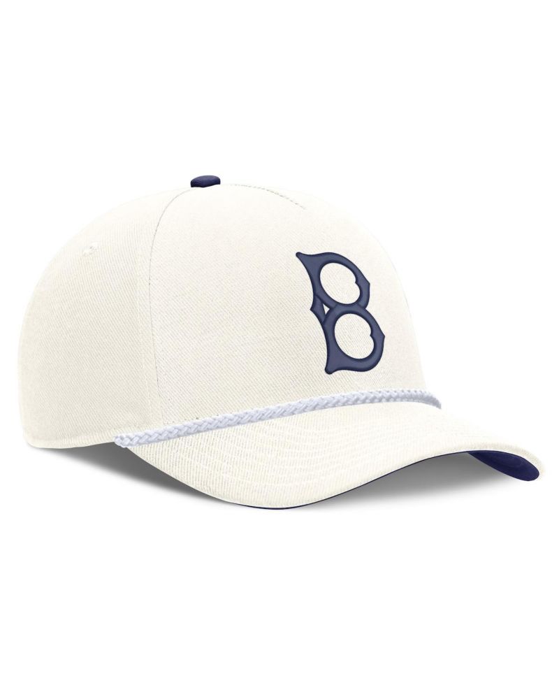 Men's Cream Brooklyn Dodgers Cooperstown Collection Rise Adjustable Hat