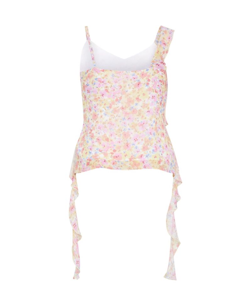 Women's Plus Size Waverly Frill Print Top