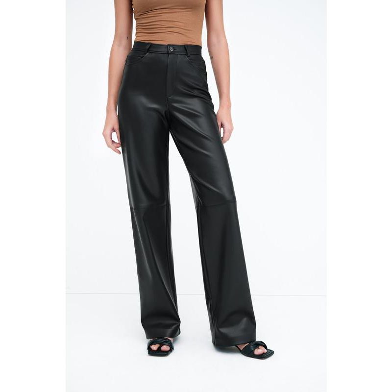 Women's Julien High-Waisted Wide-Leg Faux Leather Pants