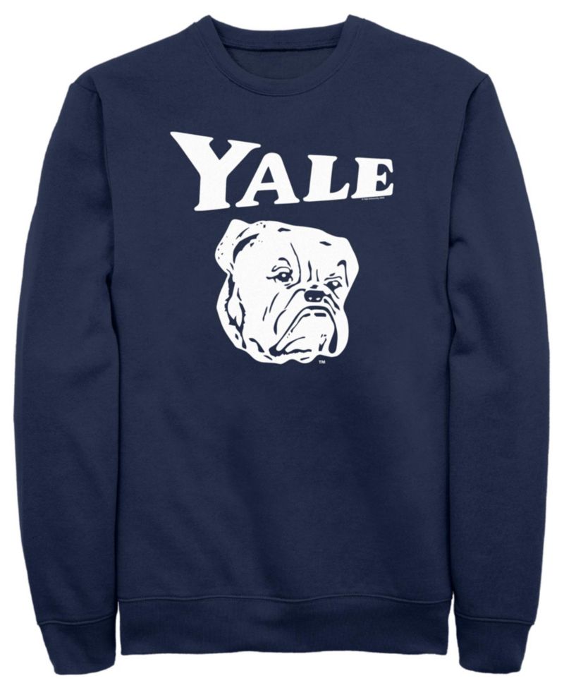Men's Yale Bulldogs Mascot Logo Graphic Crewneck Sweatshirt