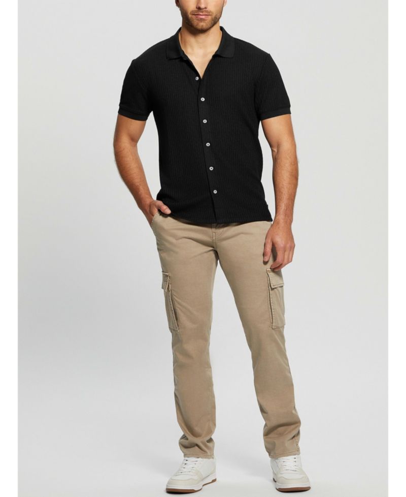 Men's Pointelle Short-Sleeve Knit Shirt