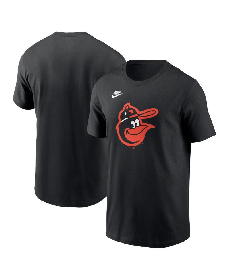Men's Black Baltimore Orioles Cooperstown Collection Team Logo T-Shirt