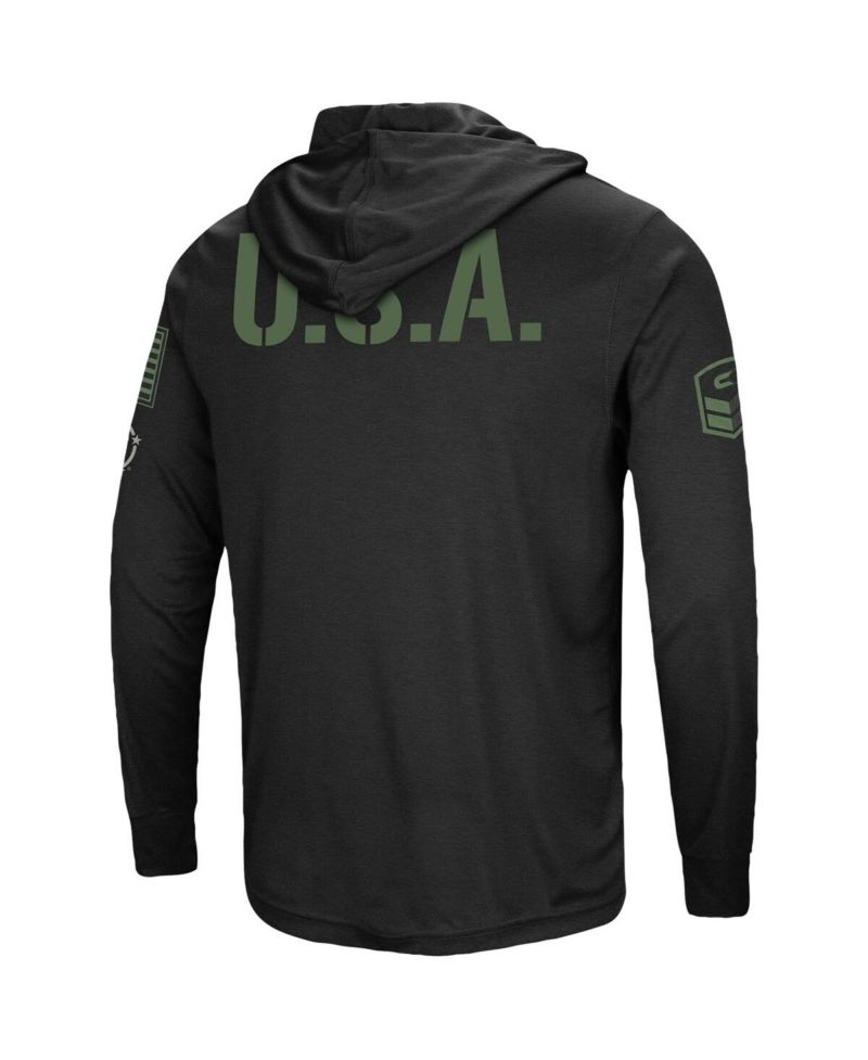 Men's Black Florida Gators Big and Tall OHT Military-Inspired Appreciation Tango Long Sleeve Hoodie T-shirt