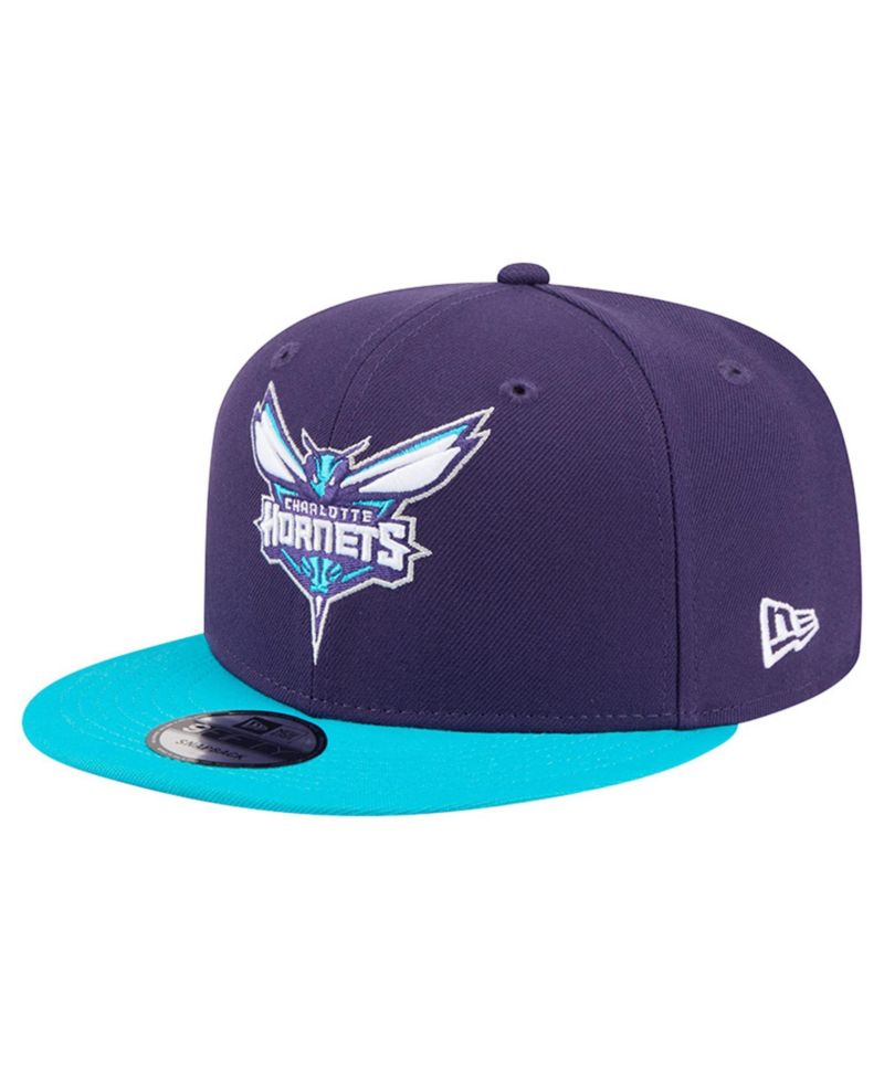 Men's Purple Charlotte Hornets Two-Tone 9FIFTY Snapback Hat