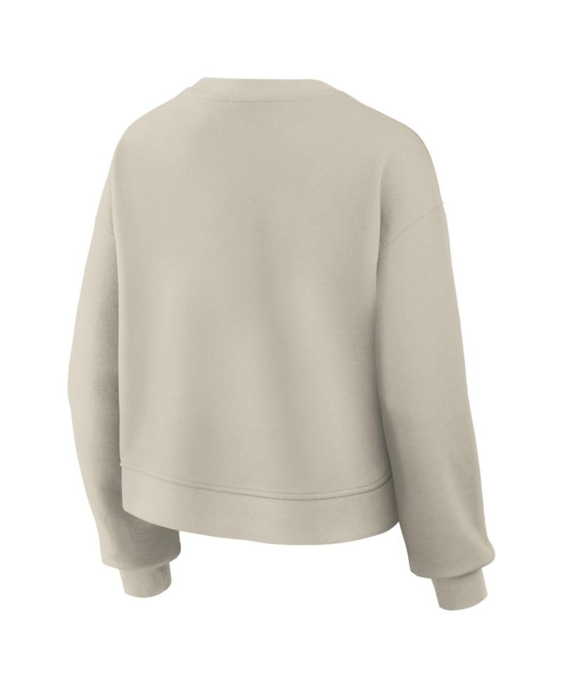 Women's Stone San Francisco 49ers Oversized Clutch Tri-Blend Sweatshirt