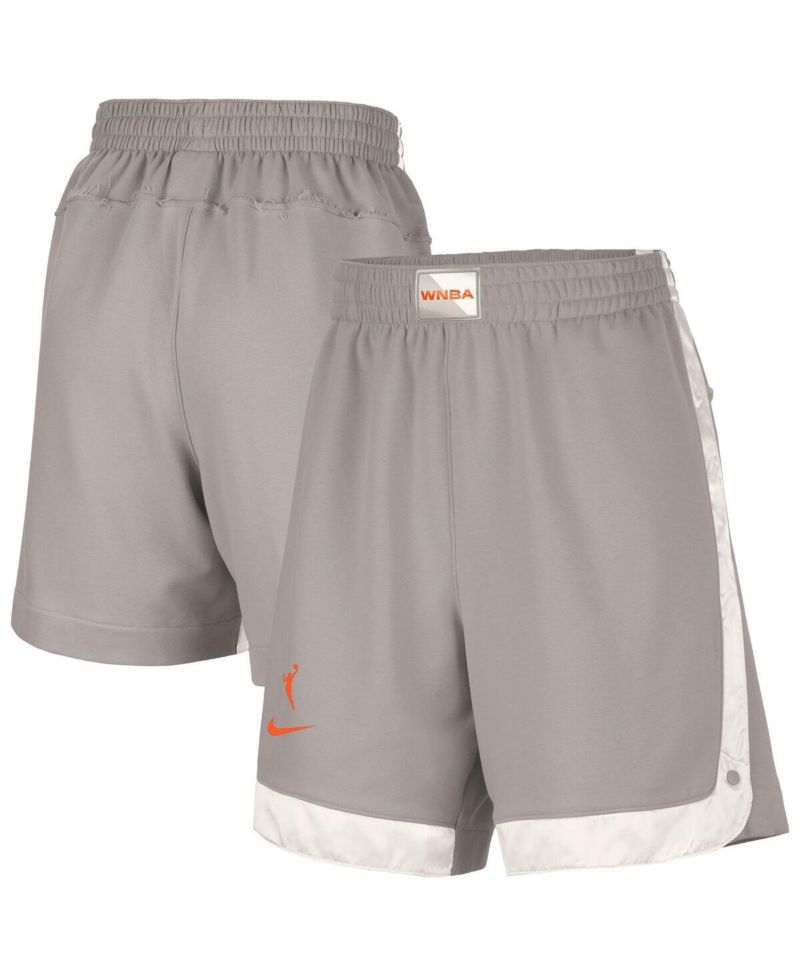 Women's Gray WNBA Gear WNBA Fly Basketball Tri-Blend Fleece Shorts