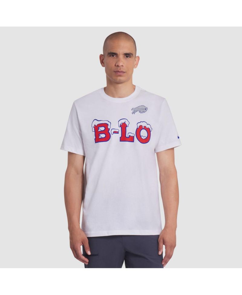 Men's White Buffalo Bills 2025 Rivalries Collection Essential T-Shirt
