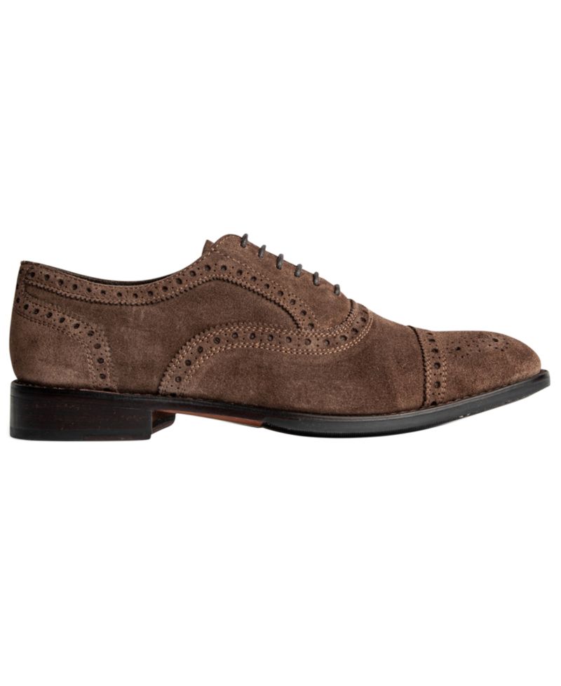 Men's Ford Quarter Brogue Oxford Leather Sole Dress Shoe