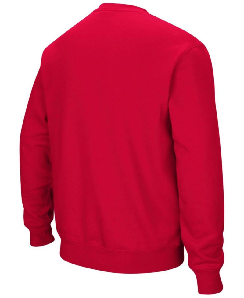 Men's Ohio State Buckeyes Team Arch Logo Tackle Twill Pullover Sweatshirt