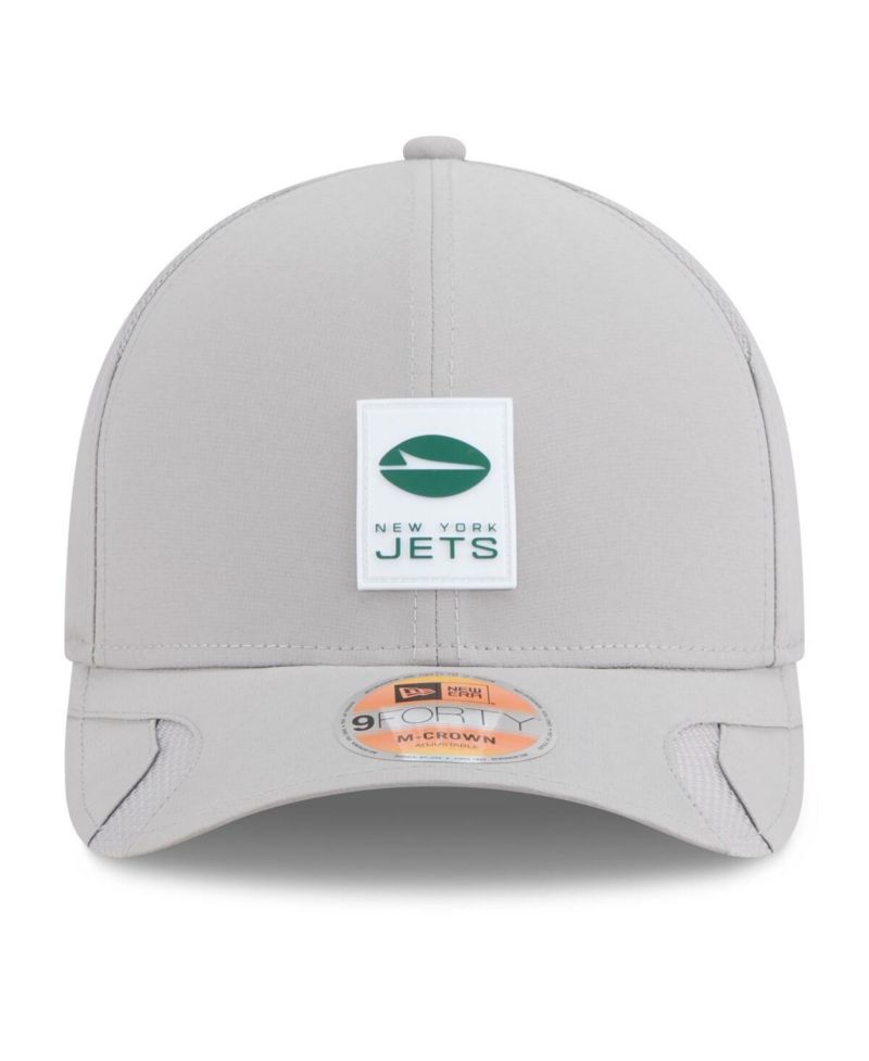 Men's Gray New York Jets 2025 Sideline M-Crown 9FORTY Adjustable Hat