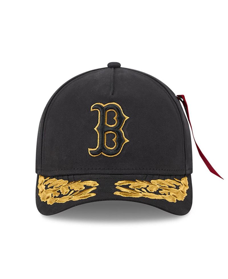 Men's Black Boston Red Sox A-Frame 9FORTY Adjustable Hat