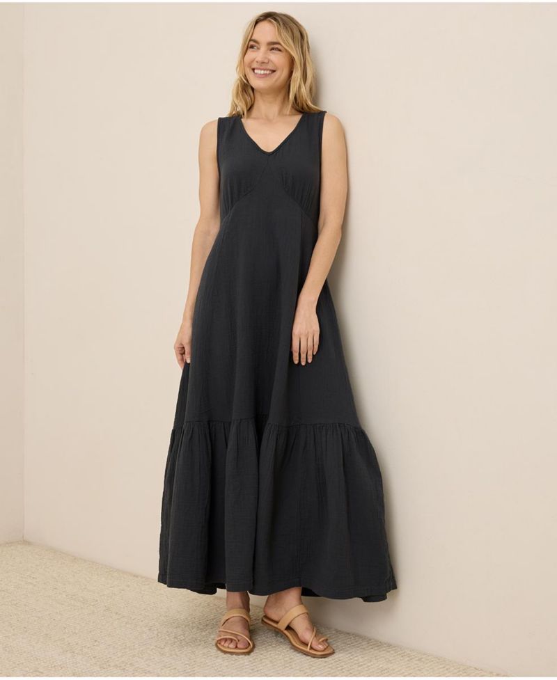 Women's Organic Cotton Coastal Double Gauze Beach To Brunch Dress