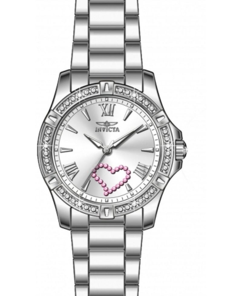 Women's 49842 Angel Quartz 3 Hand Silver Dial Watch