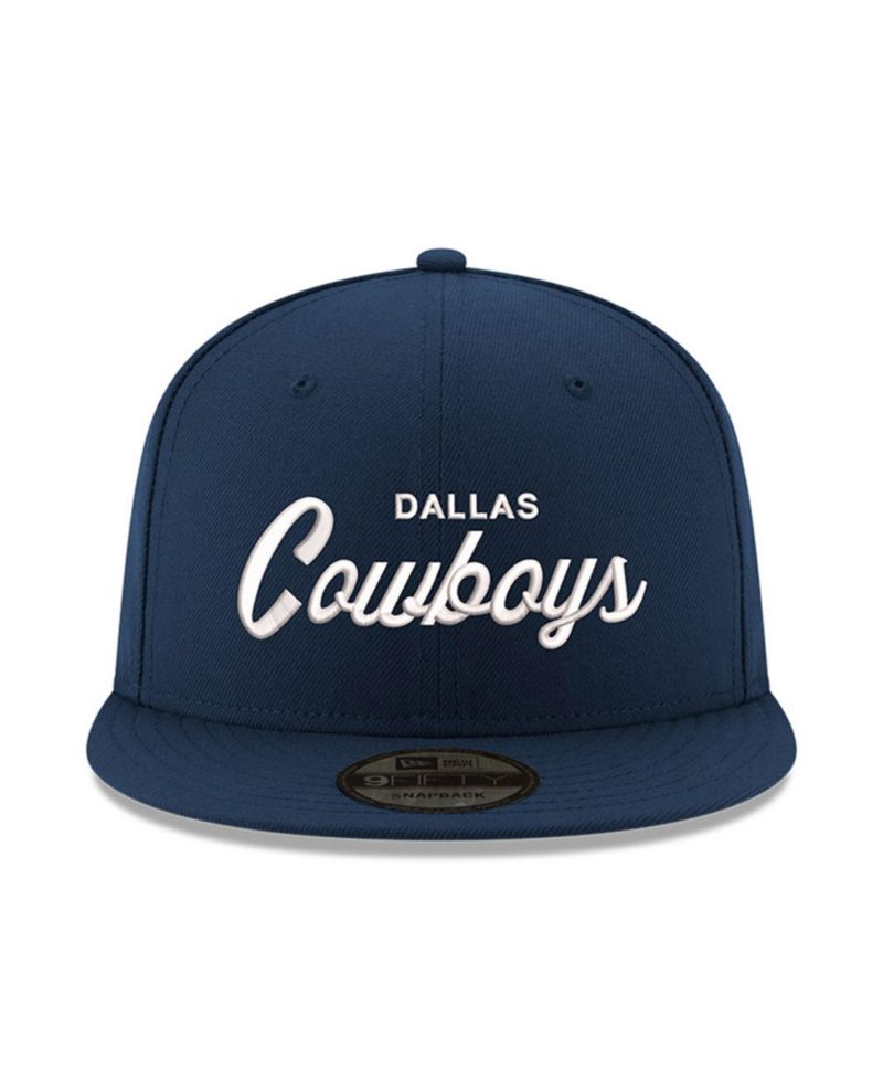 Men's Navy Dallas Cowboys Core Team Script 9FIFTY Snapback Hat