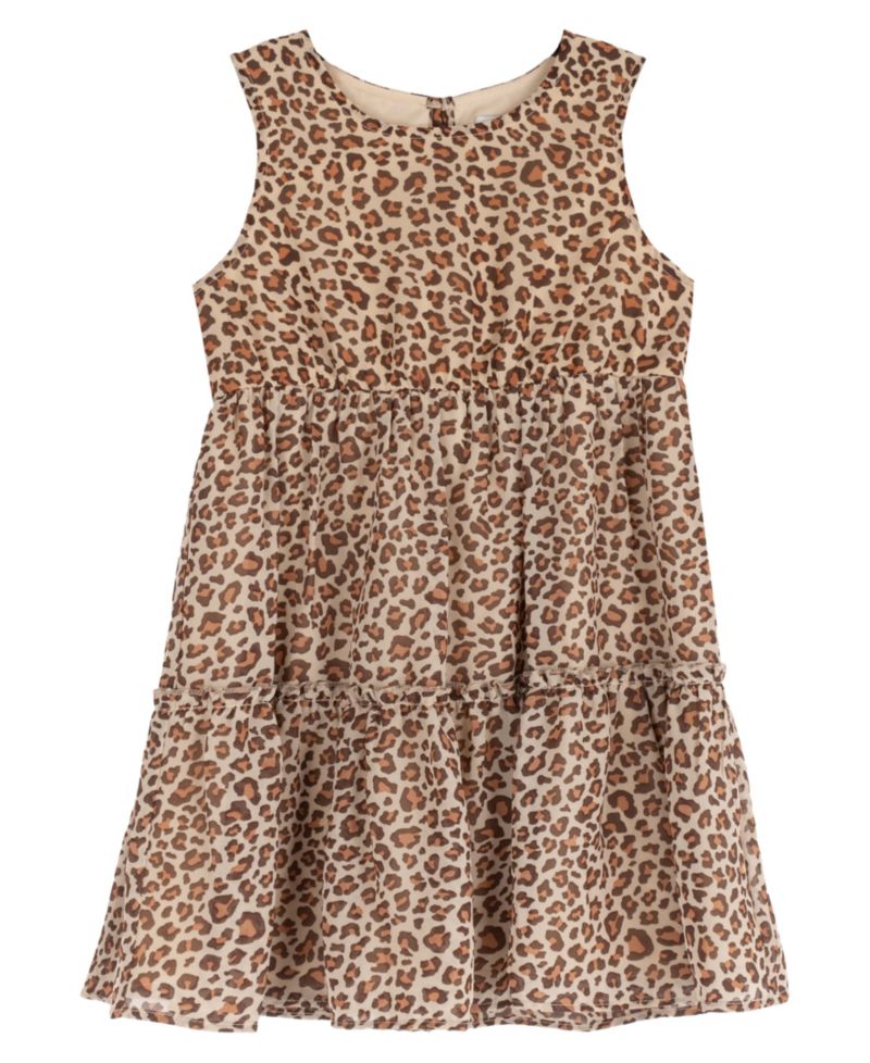 Girls' 4-6X 8 Ball Graphic T-Shirts and Chiffon Sleeveless Dress, 2-Piece Set
