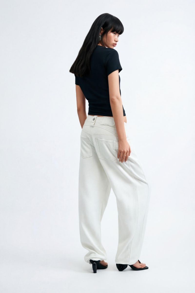 Women's Baggy Pants Buttons