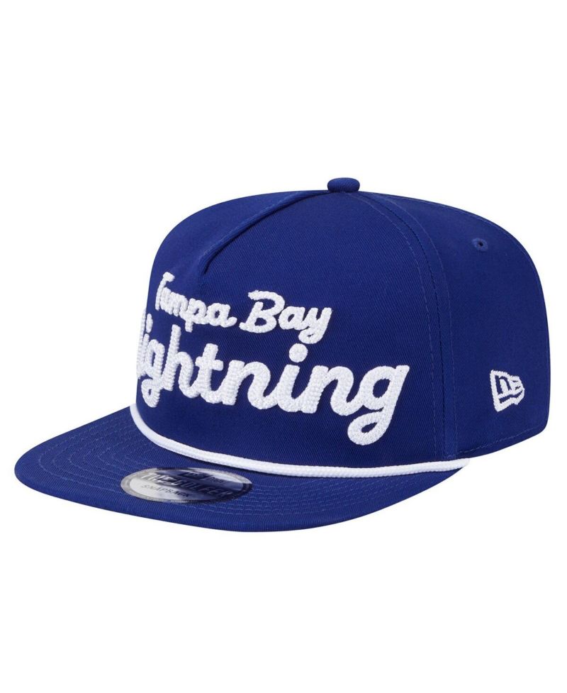 Men's Blue Tampa Bay Lightning Team Text Golfer Adjustable Hat