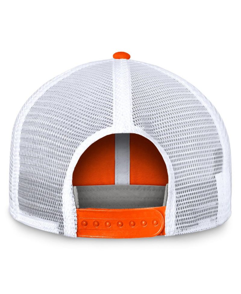 Men's Orange/White Oklahoma State Cowboys Free Kick Trucker Adjustable Hat