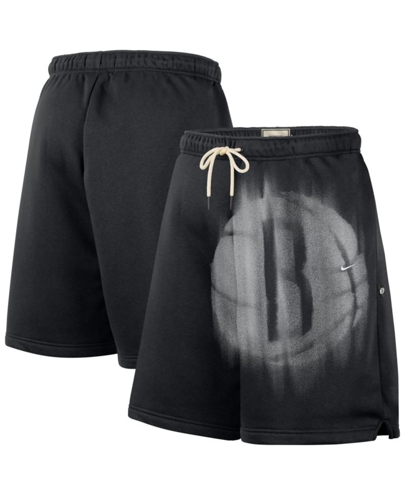 Men's Black Brooklyn Nets 2026 Standard Issue Practice Icon Fleece Shorts