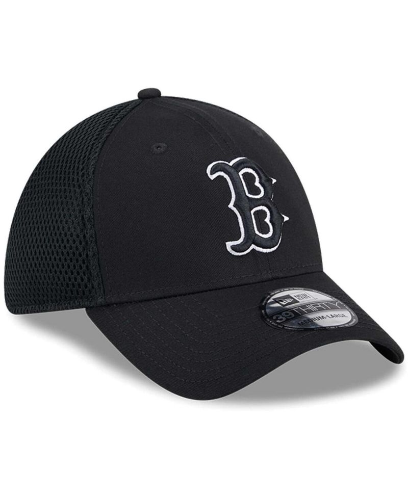 Men's Boston Red Sox Evergreen Black White Neo 39Thirty Flex Hat