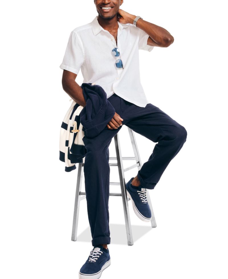 Men's Short-Sleeve Linen Shirt